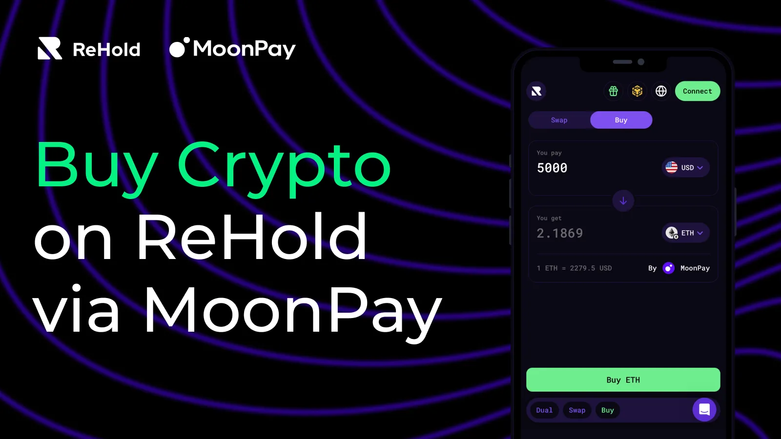 Buy Crypto Easily on ReHold via MoonPay