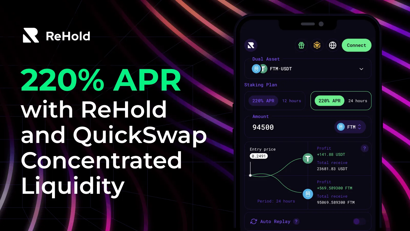 How Concentrated Liquidity Market Making on QuickSwap DEX Generates 220% APR on ReHold